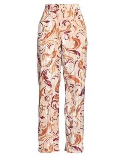 Vicolo Woman Pants Sand Size M Acetate, Viscose In Beige