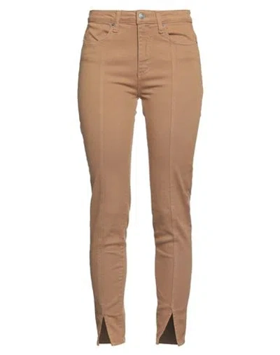 Vicolo Woman Pants Sand Size Xs Cotton, Elastane In Beige