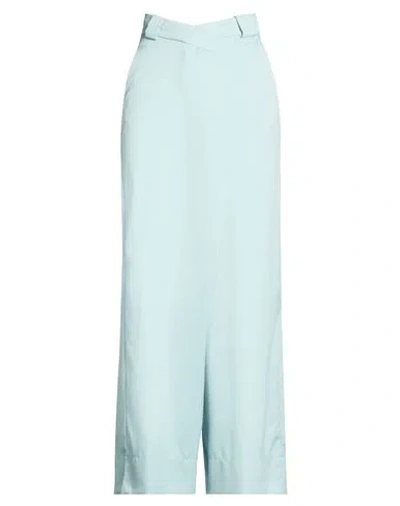Vicolo Woman Pants Sky Blue Size M Acetate, Viscose