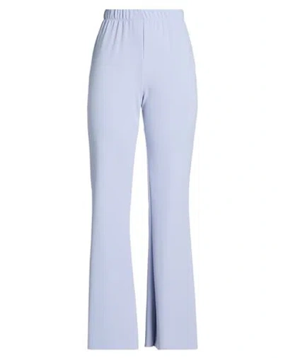 Vicolo Woman Pants Sky Blue Size Xl Polyester, Elastane In Multi