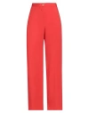 Vicolo Woman Pants Tomato Red Size L Viscose, Linen
