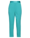 Vicolo Woman Pants Turquoise Size M Polyester, Elastane, Acetate, Viscose In Green