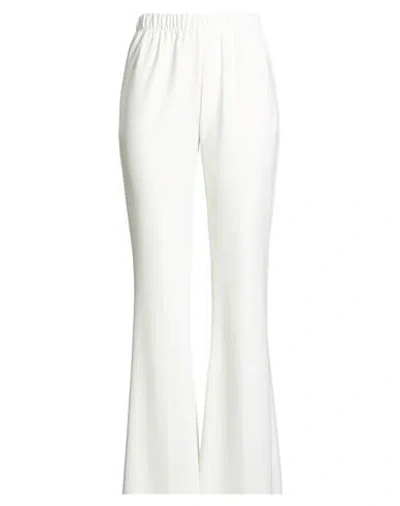 Vicolo Woman Pants White Size L Polyester, Elastane
