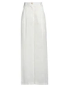 Vicolo Woman Pants White Size S Linen In White