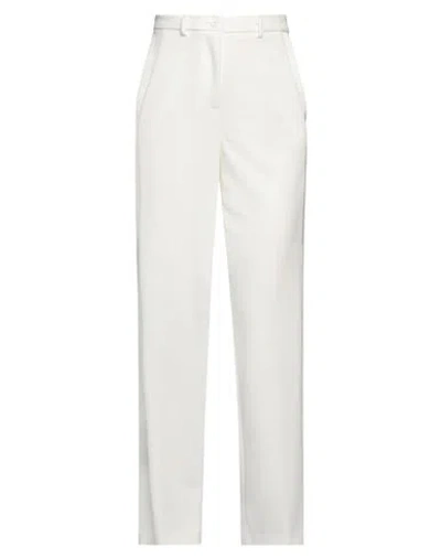 Vicolo Woman Pants White Size Xs Polyester, Elastane