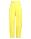 Vicolo Woman Pants Yellow Size S Acetate, Viscose In Yellow