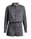 Vicolo Woman Playsuit Grey Size L Polyester, Viscose, Elastane