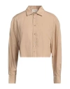 Vicolo Woman Shirt Beige Size Onesize Cotton In Beige