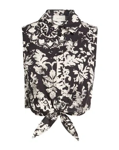 Vicolo Woman Shirt Black Size M Cotton