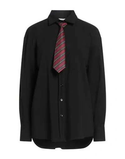 Vicolo Woman Shirt Black Size M Polyester, Viscose, Elastane