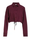 Vicolo Woman Shirt Burgundy Size M Polyester, Viscose, Elastane In Red