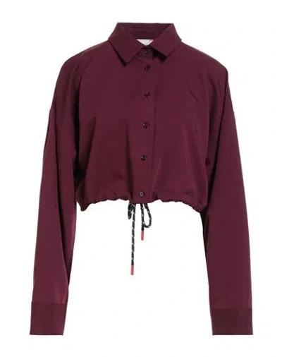 Vicolo Woman Shirt Burgundy Size M Polyester, Viscose, Elastane In Red
