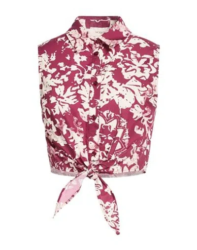 Vicolo Woman Shirt Garnet Size M Cotton In Red
