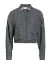 Vicolo Woman Shirt Grey Size M Polyester, Cotton In Gray