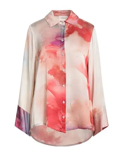 Vicolo Woman Shirt Red Size S Viscose In Pink