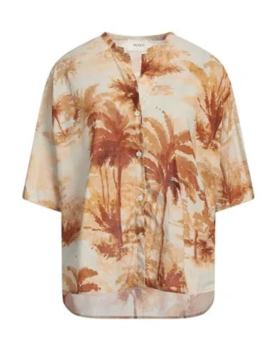 Vicolo Woman Shirt Sand Size Onesize Cotton In Beige