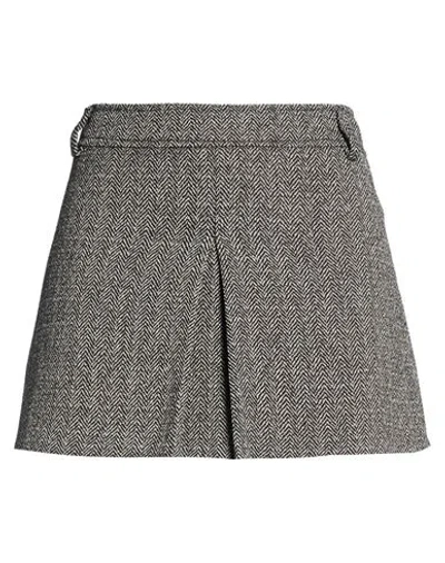 Vicolo Woman Shorts & Bermuda Shorts Black Size L Polyester, Viscose, Elastane In Pattern