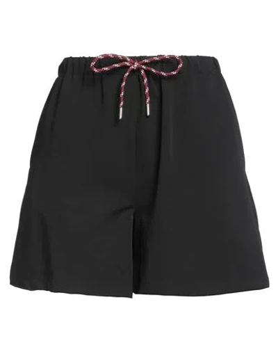 Vicolo Woman Shorts & Bermuda Shorts Black Size M Polyester, Viscose, Elastane In Black