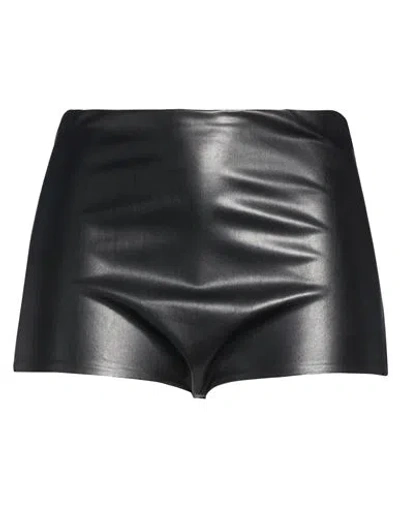 Vicolo Woman Shorts & Bermuda Shorts Black Size M Polyurethane, Polyester