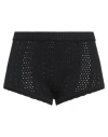 Vicolo Woman Shorts & Bermuda Shorts Black Size Onesize Cotton