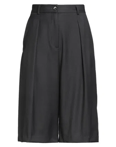 Vicolo Woman Shorts & Bermuda Shorts Charcoal Size M Polyester, Viscose, Elastane In Gray