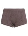 Vicolo Woman Shorts & Bermuda Shorts Chocolate Brown Size Onesize Cotton In Brown