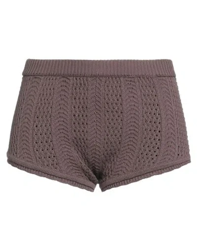 Vicolo Woman Shorts & Bermuda Shorts Chocolate Brown Size Onesize Cotton