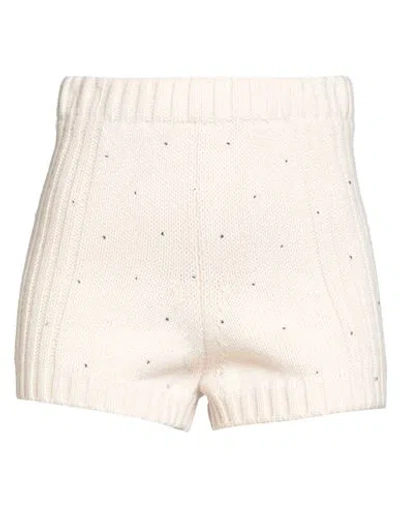 Vicolo Woman Shorts & Bermuda Shorts Cream Size Onesize Acrylic, Wool, Viscose, Alpaca Wool In White