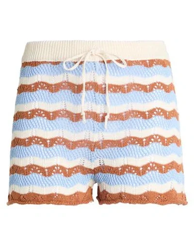 Vicolo Woman Shorts & Bermuda Shorts Ivory Size Onesize Cotton, Acrylic In White