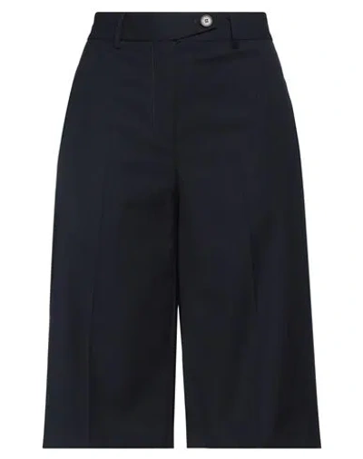 Vicolo Woman Shorts & Bermuda Shorts Midnight Blue Size M Polyester, Viscose