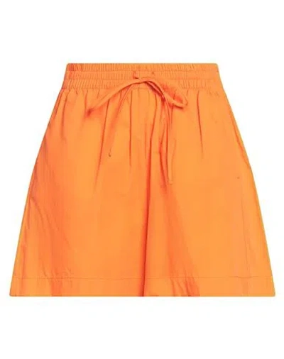 Vicolo Woman Shorts & Bermuda Shorts Orange Size M Cotton