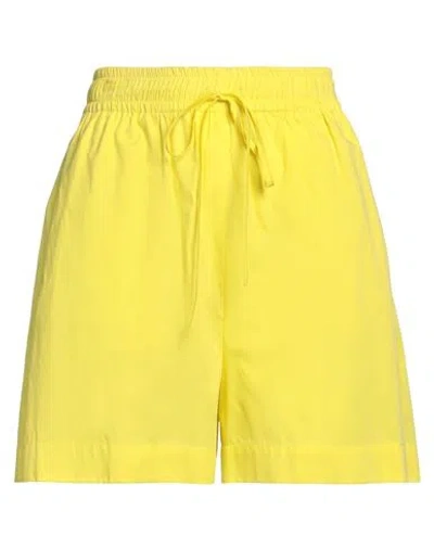 Vicolo Woman Shorts & Bermuda Shorts Yellow Size S Cotton