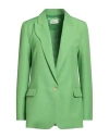 Vicolo Woman Suit Jacket Green Size S Polyester In Green