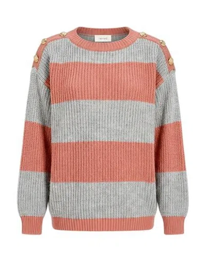 Vicolo Woman Sweater Antique Rose Size Onesize Acrylic, Wool, Viscose, Alpaca Wool In Pink