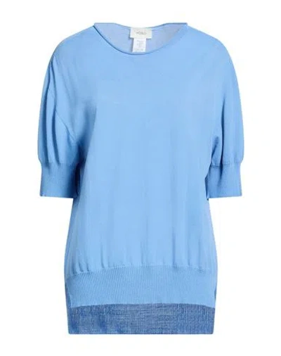 Vicolo Woman Sweater Azure Size Onesize Viscose, Nylon In Blue