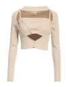 Vicolo Woman Sweater Beige Size Onesize Ecovero Viscose, Polyester