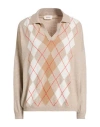 Vicolo Woman Sweater Beige Size Onesize Viscose, Polyamide, Wool, Cashmere In Neutral