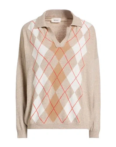 Vicolo Woman Sweater Beige Size Onesize Viscose, Polyamide, Wool, Cashmere In Neutral