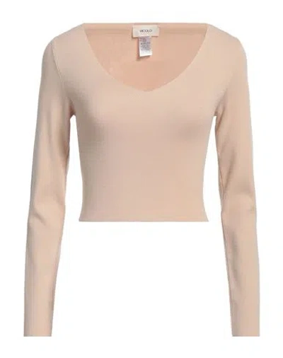 Vicolo Woman Sweater Beige Size Onesize Viscose, Polyester