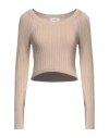 Vicolo Woman Sweater Beige Size Onesize Viscose, Polyester