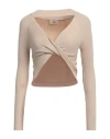 Vicolo Woman Sweater Beige Size Onesize Viscose, Polyester