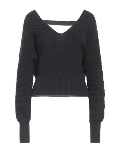 Vicolo Woman Sweater Black Size Onesize Acrylic, Wool, Polyamide, Elastane