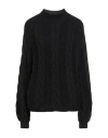 Vicolo Woman Sweater Black Size Onesize Acrylic, Wool, Viscose, Alpaca Wool In Multi