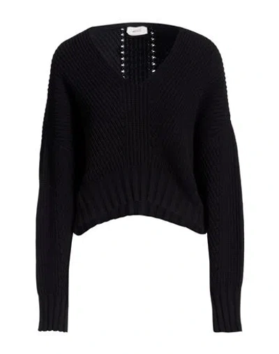 Vicolo Woman Sweater Black Size Onesize Virgin Wool, Polyamide