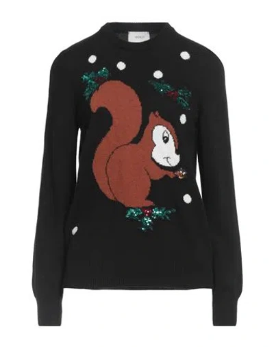 Vicolo Woman Sweater Black Size Onesize Viscose, Polyamide, Wool, Cashmere