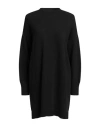 Vicolo Woman Sweater Black Size Onesize Viscose, Polyamide, Wool, Cashmere In Black