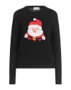 Vicolo Woman Sweater Black Size Onesize Viscose, Polyamide, Wool, Cashmere In Black