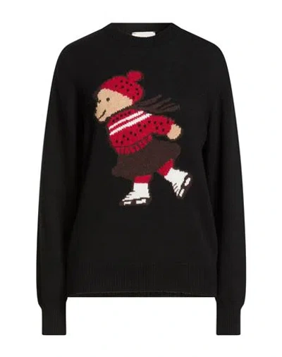 Vicolo Woman Sweater Black Size Onesize Viscose, Polyamide, Wool, Cashmere
