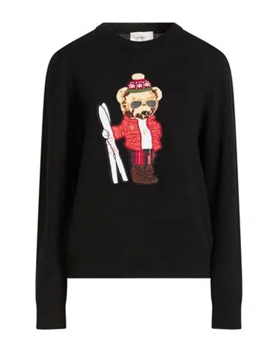 Vicolo Woman Sweater Black Size Onesize Viscose, Polyamide, Wool, Cashmere