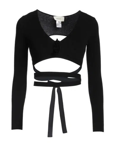 Vicolo Woman Sweater Black Size Onesize Viscose, Polyester